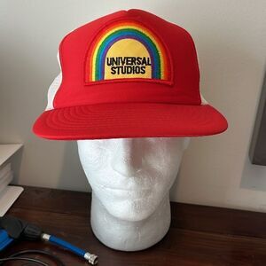Vintage 1985 Rainbow Patch Universal Studios Retro SnapBack Hat Cap Los Angeles